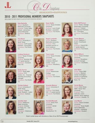 2010-2011 Provisional Members Snapshots, December 2010-January 2011