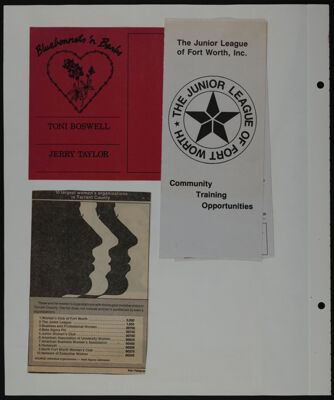The Junior League of Fort Worth Scrapbook, 1985-1986, Page 26