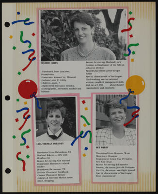 The Junior League of Fort Worth Scrapbook, 1989-1990, Page 19