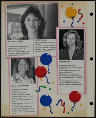 The Junior League of Fort Worth Scrapbook, 1989-1990, Page 18