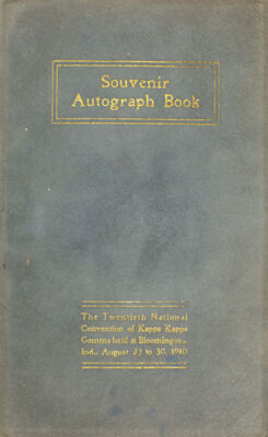 souvenir autograph book, august 23-30, 1910 (image)