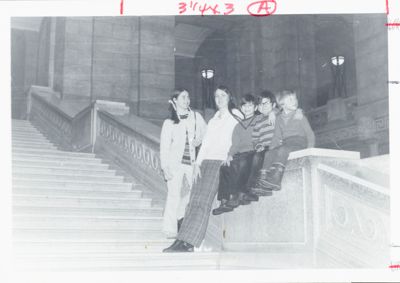 two gamma sigma chapter members with dates photograph, c. 1934 (image)