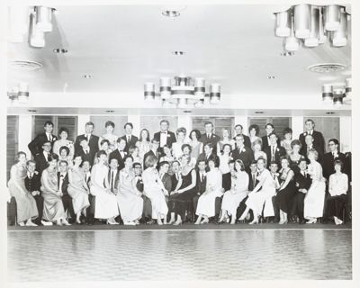 two gamma sigma chapter members with dates photograph, c. 1934 (image)