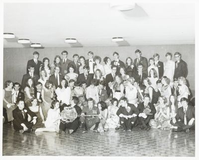 two gamma sigma chapter members with dates photograph, c. 1934 (image)