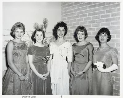 two gamma sigma chapter members with dates photograph, c. 1934 (image)