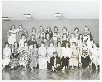 two gamma sigma chapter members with dates photograph, c. 1934 (image)