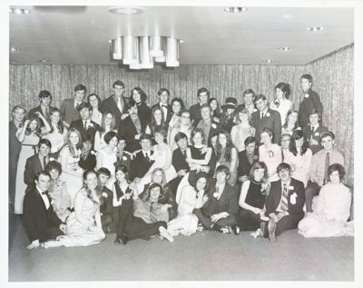 two gamma sigma chapter members with dates photograph, c. 1934 (image)