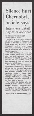 u.s> study analyzes soviet atom mishap clipping photocopy, february 14 ,1980 (image)
