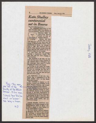 mrs. james ritter to john shelley letter, february 6, 1970 (image)