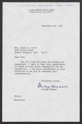 pat scott to drue letter, october 10, 1975 (image)