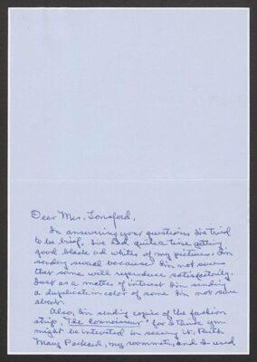 virginia nichol to florence lonsford letter, september 4, 1979 (image)