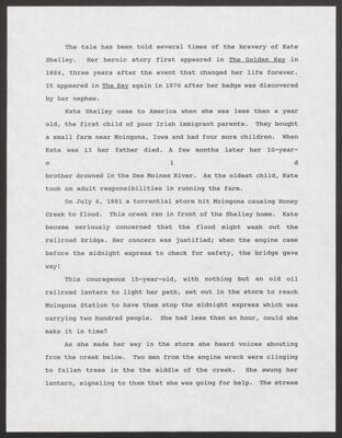 mrs. james ritter to john shelley letter, february 6, 1970 (image)