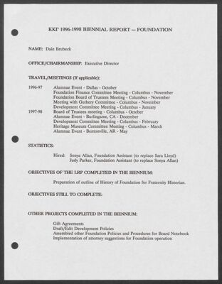 kappa kappa gamma 1996-1998 biennial report - foundation (image)