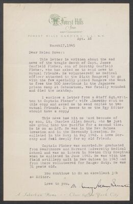 w. rogers to helen bower letter, december 10, 1941 (image)