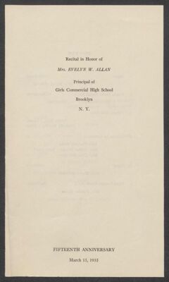 recital in honor of evelyn allan program, march 15, 1935 (image)