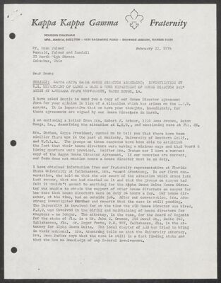 ward ashman to clara pierce letter, november 28, 1956 (image)