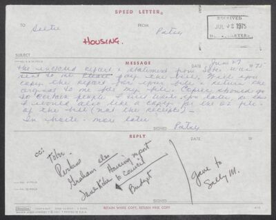 ward ashman to clara pierce letter, november 28, 1956 (image)
