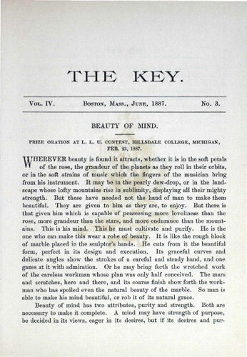 The Key, Vol. 4, No. 3, June 1887 (image)