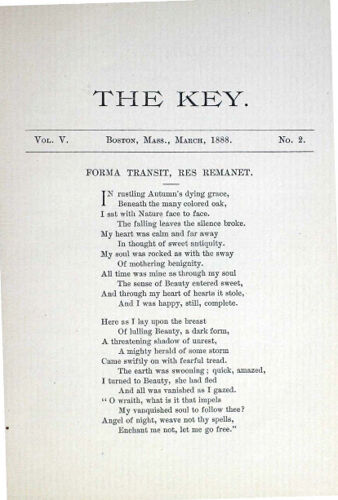 The Key, Vol. 5, No. 2, March 1888 (image)