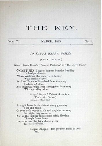 The Key, Vol. 6, No. 2, March 1889 (image)