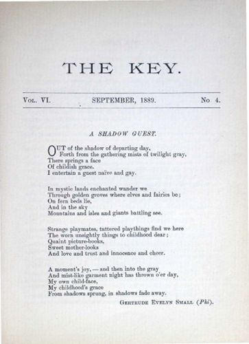 The Key, Vol. 6, No. 4, September 1889 (image)