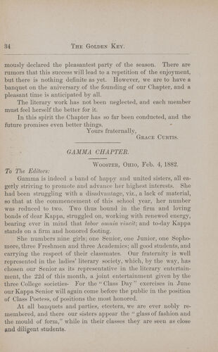 News-Letters: Gamma Chapter, February 4, 1882 (image)
