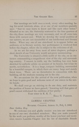 News-Letters: Lambda Chapter, February 5, 1882 (image)