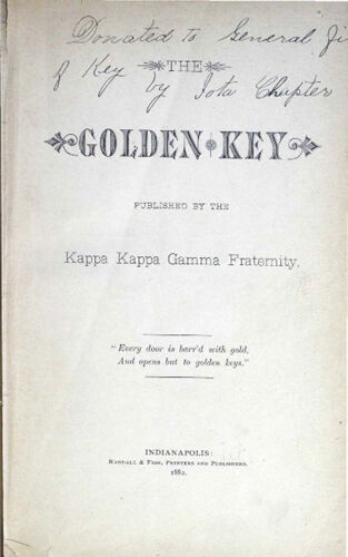 The Golden Key, Vol. 1, No. 1 Title Page (image)