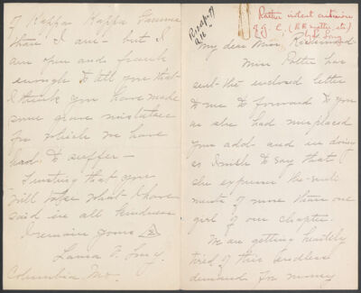 laura v. luy to bertha richmond letter, august 3, 1899 (image)
