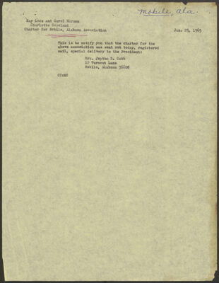 mobile alabama alumnae club charter application, february 17, 1948 (image)