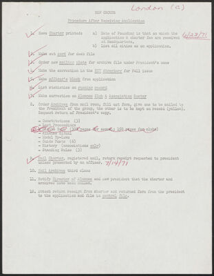 terry rhodes to ruth lane memorandum, june 23, 1971 (image)