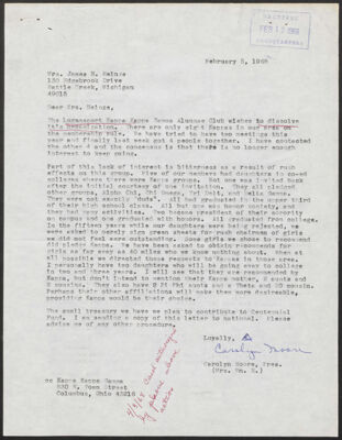 logansport alumnae club charter application, march 12, 1948 (image)