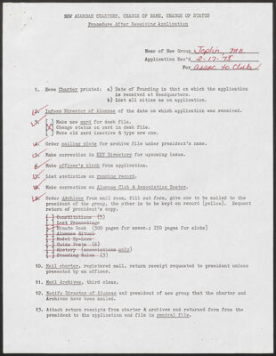 rebekah hughes to fraternity headquarters letter, january 6, 1968 (image)