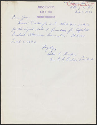 lee ridgley to mary beyer letter, april 28, 1969 (image)