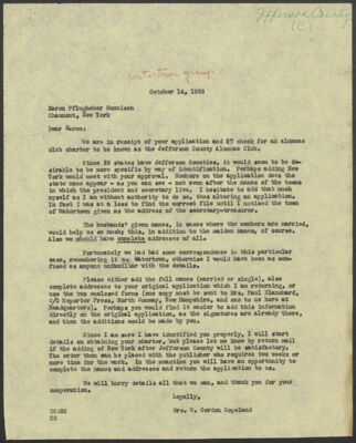 karen gunnison to charlotte copeland letter, october 17, 1958 (image)