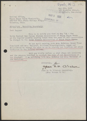 marjorie duff to lee ridgley letter, may 5, 1969 (image)