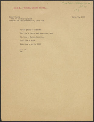 charlotte copeland to zaner-bloser company note, april 18, 1962 (image)
