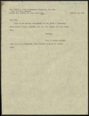 kay luce to patsy nebergall letter, december 6, 1962 (image)