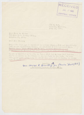 maria brantley to kay pennell letter, july 25, 1945 (image)