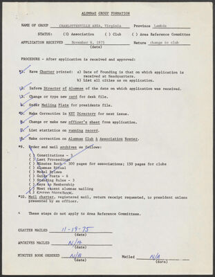 virginia algyre to betsy prior letter, may 9, 1974 (image)
