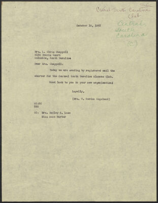 nancy coe to ruth chappell letter, january 7, 1963 (image)