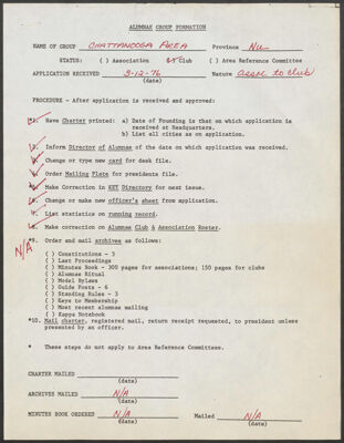kappa kappa gamma to josita moore memorandums, november 1969-february 1970 (image)