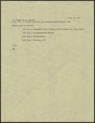 charlotte copeland to zaner-bloser company memorandum, april 28, 1965 (image)