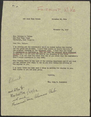 nancy jones to fraternity headquarters letter, august 4, 1962 (image)