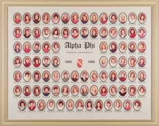 Delta Mu Chapter Composite Photograph, 1985-1986