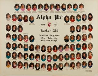 Epsilon Chi Chapter Composite Photograph, 1984-1985