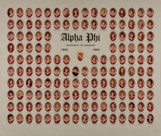Omicron Chapter Composite Photograph, 1983-1984