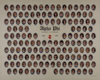 Omicron Chapter Composite Photograph, 1986-1987