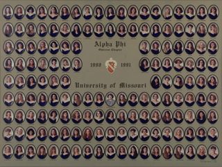 Omicron Chapter Composite Photograph, 1990-1991