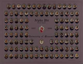 Omicron Chapter Composite Photograph, 1995-1996